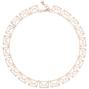 Ted Baker Idiana Love Letter Collar Necklace Rose Gold